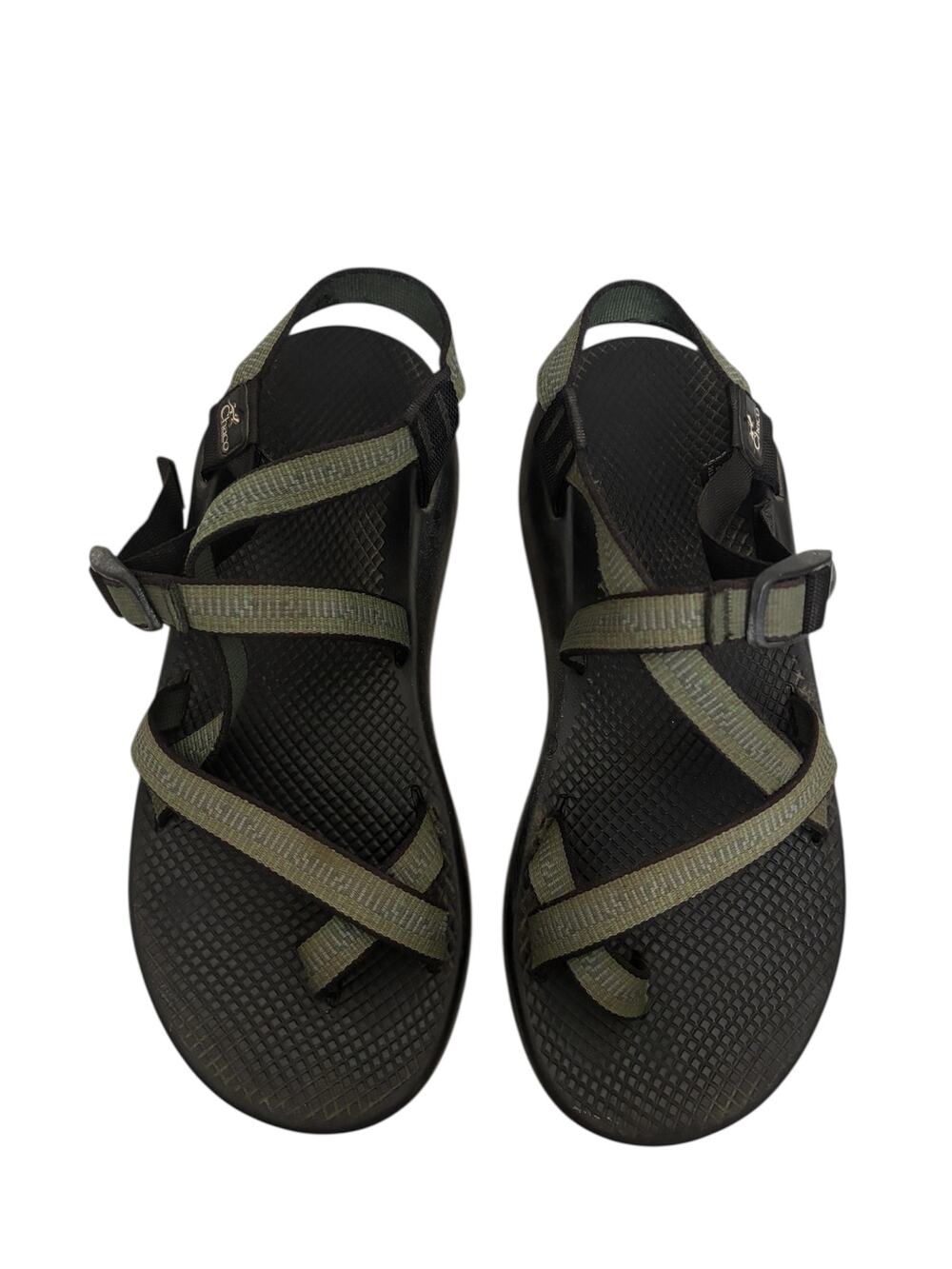 Chaco Sandals Mens 11 Olive Green Z/2 Classic Sport Toe Loop Vibram Adjustable